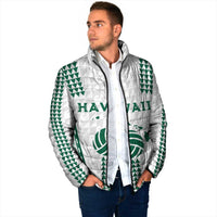 Polynesian Hawaii Volleyball Custom Padded Jacket White Kakau with Map Motif LT9 - Polynesian Pride