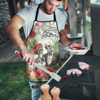 Skeleton Love for Valentines Day Apron Polynesian Tribal Love Forever LT9 - Polynesian Pride