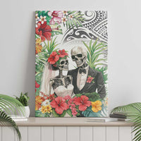 Skeleton Love for Valentines Day Canvas Wall Art Polynesian Tribal Love Forever LT9 - Polynesian Pride