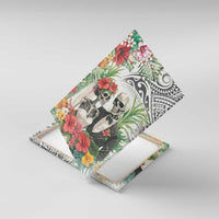 Skeleton Love for Valentines Day Canvas Wall Art Polynesian Tribal Love Forever LT9 With Frame White - Polynesian Pride