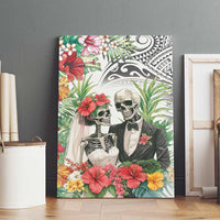 Skeleton Love for Valentines Day Canvas Wall Art Polynesian Tribal Love Forever LT9 - Polynesian Pride