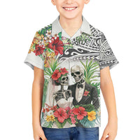 Skeleton Love for Valentines Day Hawaiian Shirt Polynesian Tribal Love Forever LT9 - Polynesian Pride
