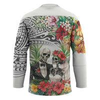 Skeleton Love for Valentine’s Day Hockey Jersey Polynesian Tribal Love Forever - Polynesian Pride