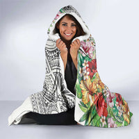 Skeleton Love for Valentines Day Hooded Blanket Polynesian Tribal Love Forever LT9 - Polynesian Pride