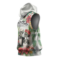 Skeleton Love for Valentines Day Sleeveless Hoodie Polynesian Tribal Love Forever LT9 - Polynesian Pride