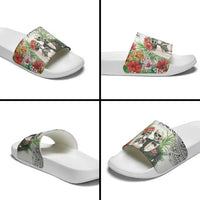 Skeleton Love for Valentine’s Day Slide Sandals Polynesian Tribal Love Forever - Polynesian Pride