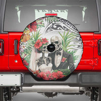 Skeleton Love for Valentine’s Day Spare Tire Cover Polynesian Tribal Love Forever