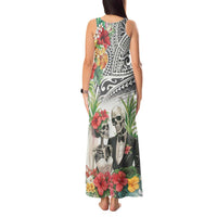 Skeleton Love for Valentines Day Tank Maxi Dress Polynesian Tribal Love Forever LT9 - Polynesian Pride