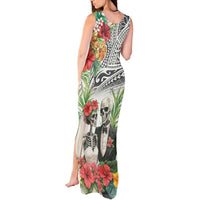 Skeleton Love for Valentines Day Tank Maxi Dress Polynesian Tribal Love Forever LT9 - Polynesian Pride
