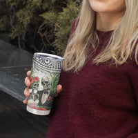 Skeleton Love for Valentines Day Tumbler Cup Polynesian Tribal Love Forever LT9 - Polynesian Pride