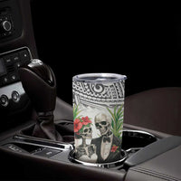 Skeleton Love for Valentines Day Tumbler Cup Polynesian Tribal Love Forever LT9 - Polynesian Pride