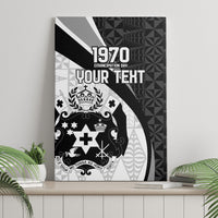 Personalised Tonga Emancipation Day Canvas Wall Art Since 1970 Ngatu Tribal Pattern LT9 - Polynesian Pride