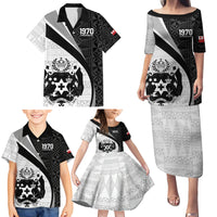 Personalised Tonga Emancipation Day Family Matching Puletasi and Hawaiian Shirt Since 1970 Ngatu Tribal Pattern LT9 - Polynesian Pride