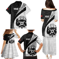 Personalised Tonga Emancipation Day Family Matching Puletasi and Hawaiian Shirt Since 1970 Ngatu Tribal Pattern LT9 - Polynesian Pride
