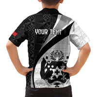 Personalised Tonga Emancipation Day Family Matching Short Sleeve Bodycon Dress and Hawaiian Shirt Since 1970 Ngatu Tribal Pattern