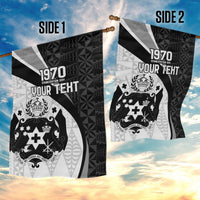 Personalised Tonga Emancipation Day Garden Flag Since 1970 Ngatu Tribal Pattern LT9 - Polynesian Pride