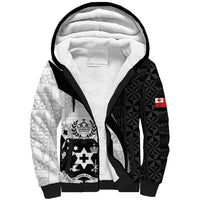Personalised Tonga Emancipation Day Sherpa Hoodie Since 1970 Ngatu Tribal Pattern LT9 Unisex Black - Polynesian Pride