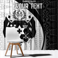Personalised Tonga Emancipation Day Window Curtain Since 1970 Ngatu Tribal Pattern LT9 - Polynesian Pride