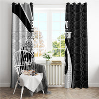 Personalised Tonga Emancipation Day Window Curtain Since 1970 Ngatu Tribal Pattern LT9 - Polynesian Pride