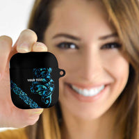 All Black Maori Tribal Tattoo Personalised AirPods Case Polynesian Style LT9 Black - Polynesian Pride