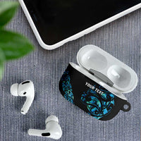 All Black Maori Tribal Tattoo Personalised AirPods Case Polynesian Style - Polynesian Pride