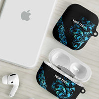 All Black Maori Tribal Tattoo Personalised AirPods Case Polynesian Style LT9 - Polynesian Pride