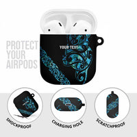 All Black Maori Tribal Tattoo Personalised AirPods Case Polynesian Style LT9 - Polynesian Pride