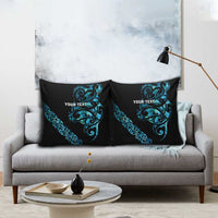 All Black Maori Tribal Tattoo Personalised Pillow Cover Polynesian Style - Polynesian Pride