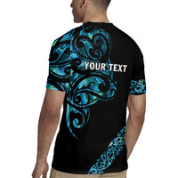 All Black Maori Tribal Tattoo Personalised Rugby Jersey Polynesian Style