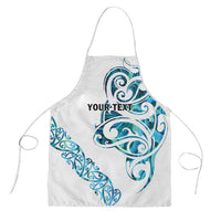 All White Maori Tribal Tattoo Personalised Apron Polynesian Style - Polynesian Pride