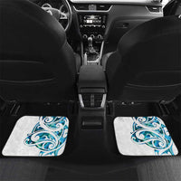 All White Maori Tribal Tattoo Personalised Car Mats Polynesian Style