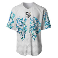 Queensland Maori Kiwi Personalised Baseball Jersey Ma Kakariki Papua Shell Maori Tribal Tattoo