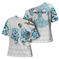 Queensland Maori Kiwi Personalised Cross Shoulder Shirt Ma Kakariki Papua Shell Maori Tribal Tattoo - Polynesian Pride