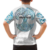 Queensland Maori Kiwi Personalised Family Matching Summer Maxi Dress and Hawaiian Shirt Ma Kakariki Papua Shell Maori Tribal Tattoo