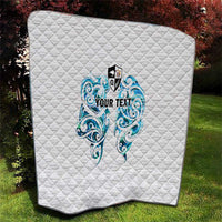 Queensland Maori Kiwi Personalised Quilt Ma Kakariki Papua Shell Maori Tribal Tattoo