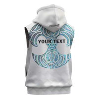 Queensland Maori Kiwi Personalised Sleeveless Hoodie Ma Kakariki Papua Shell Maori Tribal Tattoo - Polynesian Pride