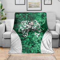 Queensland Maori Kiwi Personalised Blanket Kikirangi Papua Shell Maori Tribal Tattoo