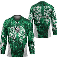 Queensland Maori Kiwi Personalised Hockey Jersey Kikirangi Papua Shell Maori Tribal Tattoo LT9 - Polynesian Pride