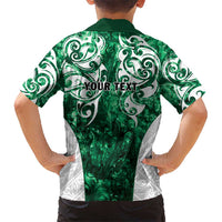 Queensland Maori Kiwi Personalised Kid Hawaiian Shirt Kikirangi Papua Shell Maori Tribal Tattoo