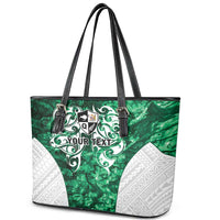 Queensland Maori Kiwi Personalised Leather Tote Bag Kikirangi Papua Shell Maori Tribal Tattoo