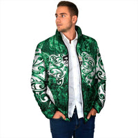Queensland Maori Kiwi Personalised Padded Jacket Kikirangi Papua Shell Maori Tribal Tattoo - Polynesian Pride