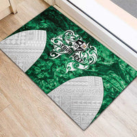 Queensland Maori Kiwi Personalised Rubber Doormat Kikirangi Papua Shell Maori Tribal Tattoo LT9 - Polynesian Pride