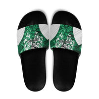 Queensland Maori Kiwi Personalised Slide Sandals Kikirangi Papua Shell Maori Tribal Tattoo - Polynesian Pride