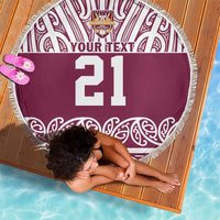 Queensland Maori Nga Hau E Wha Custom Beach Blanket Polynesian Maori Tribal Pattern LT9 - Polynesian Pride