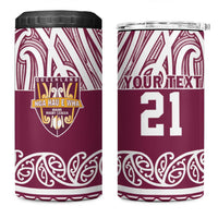 Queensland Maori Nga Hau E Wha Custom 4 in 1 Can Cooler Tumbler Polynesian Maori Tribal Pattern LT9 One Size: 16 oz Maroon - Polynesian Pride