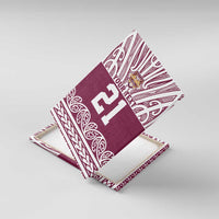 Queensland Maori Nga Hau E Wha Custom Canvas Wall Art Polynesian Maori Tribal Pattern LT9 With Frame Maroon - Polynesian Pride