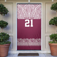 Queensland Maori Nga Hau E Wha Custom Door Cover Polynesian Maori Tribal Pattern - Polynesian Pride