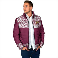 Queensland Maori Nga Hau E Wha Custom Padded Jacket Polynesian Maori Tribal Pattern - Polynesian Pride