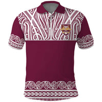 Queensland Maori Nga Hau E Wha Custom Polo Shirt Polynesian Maori Tribal Pattern