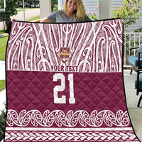 Queensland Maori Nga Hau E Wha Custom Quilt Polynesian Maori Tribal Pattern